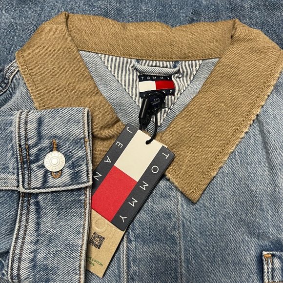 Tommy Hilfiger Vintage Rétro Denim Crest Chore Jacket Mens L NWT - Picture 7 of 7